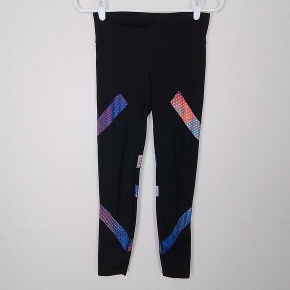 GapFit Gfast Athletic Leggings XS Black Yoga‎ Pant Compression Mid Rise Ankle - Picture 1 of 8